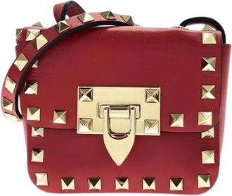 Valentino Pre-owned Cross Body Bags, female, Red, Size: ONE SIZE Pre-owned Calf Shoulder Bag