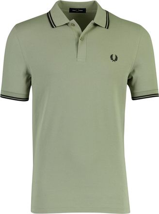Fred Perry Poloshirt Fred Perry groen normale fit 2 knoops