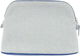 Herm&egrave;s Pre-owned Canvas Clutch - Dames - Vintage Clutch - Blauw - ONE Size - Vintage