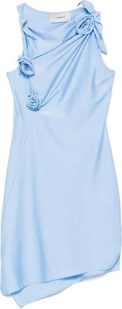 Coperni Abito corto asimmetrico floreale - Blu