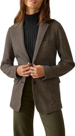 Faherty Inlet Houndstooth Knit Tweed Blazer in Mocha Mountain Houndstooth at Nordstrom Rack, Size Large