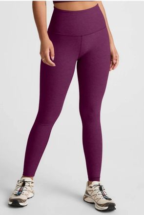Beyond Yoga Caught In The Midi High Waisted Leggings In Maroon