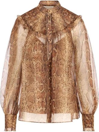 Zimmermann Mujer, Blusas y Camisas, Marrón, Talla: L