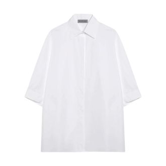 Balenciaga Cocoon Shirt - Dames - Blouses & Shirts - Wit - Maat: XS Katoen