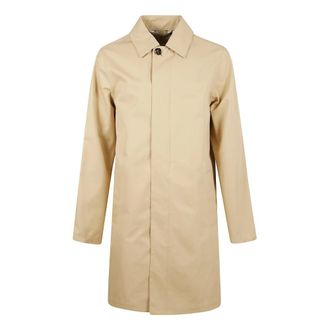 Burberry Jassen, Heren, Beige, XL, Katoen, Midi Car Coat