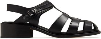 Philéo Pecheur faux-leather sandals - men - Rubber/Vegetal Leather/Vegetal Leather - 42 - Black