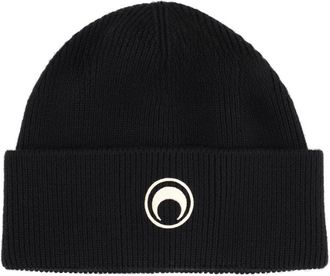 Marine Serre Ribbed Knit Crescent Moon Hat