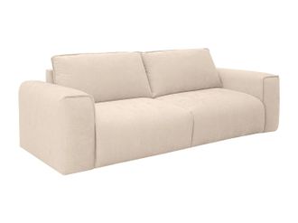 Vente-Unique Divano Letto 4 Posti Express In Tessuto Beige Letto 160 Cm Materasso 13 Cm - Poglo