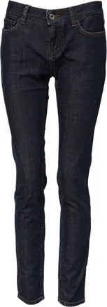 Dolce & Gabbana Womens Blue Skinny Cotton Mid Waisted Denim Jeans Elastane Clothing