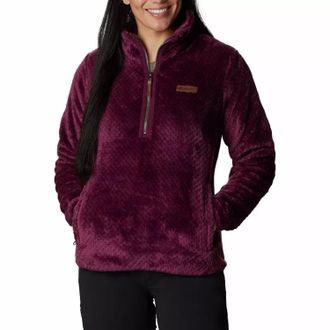 Columbia Fireside Sweatshirt Womens Marionberry Sherpa Fleece 1/4 Zip JZZ548