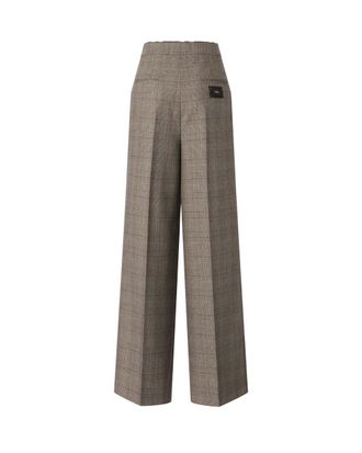 Pinko Womens Trousers Plumeria Quadri Beige-Bordeaux-Black Shell: Polyester Beige/bordeaux/black