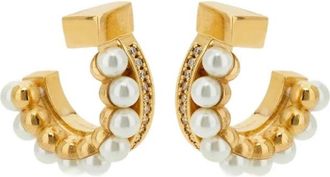 Ferragamo Kristal-Versierde Bijoux Oorbellen - Dames - Oorbellen - Geel - ONE Size - Accessoires