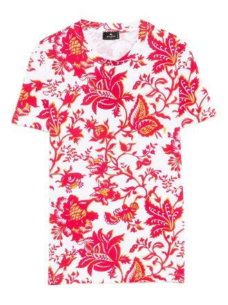 Etro T-shirt met bloemenprint - Wit