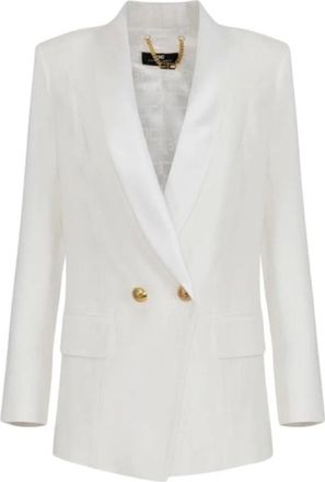 Elisabetta Franchi Blazer de doble botonadura - Jackets - Mujer - Blanco - L