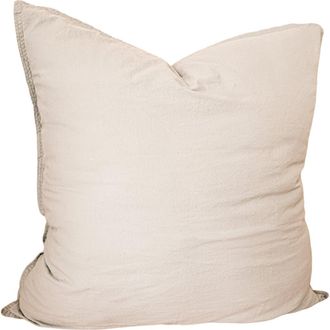 Anaya with Love Stonewashed Cotton Percale Pillow Cover Only in Euro Almond Beige at Nordstrom, Size 26X26