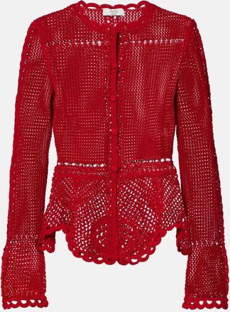 Erdem C&aacute;rdigan de croch&eacute; de algod&oacute;n