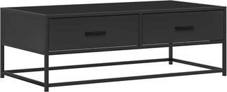 vidaXL Vidaxl - Coffee Table Black 100x50x35 cm Engineered Wood and Metal