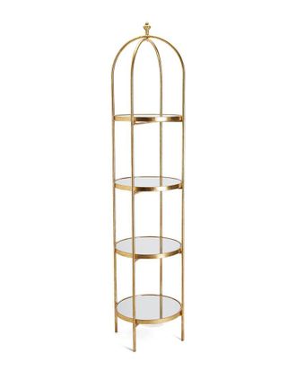 Two's Company 4-Shelf Mirrored Etagere
