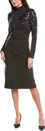 Brunello Cucinelli Gray Wool Casual Womens Dress