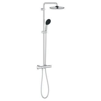 GROHE Vitalio Start 250 Regendoucheset - hoofddouche 25cm - ronde handdouche - 2 straalsoorten - met douchethermostaat - chroom