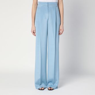 Pianoforte di Max Mara Pantalone ampio celeste in seta