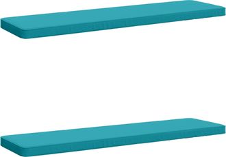 vidaXL Cojines Para Banco De 2 Piezas Vught 2 Uds. 100% Poli&eacute;ster Vidaxl