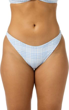 O'Neill Catamaran Plaid Flamenco Bikini Bottoms in Azurine at Nordstrom, Size X-Large