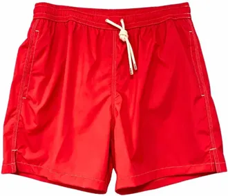 Fedeli Mens Madeira Airstop Swim Shorts Trunks In Bright Red
