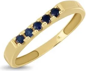 Bony Levy El Mar 18K Gold Gemstone Stackable Ring in 18K Yellow Gold/blue Sapphire at Nordstrom, Size 6.5
