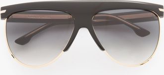Victoria Beckham Sculpted Metal And Acetate Sunglasses With Flat Top