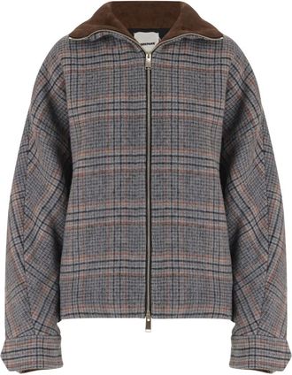 Darkpark AJ Wol Tartan Check Jas - Dames - Zomerjassen - Veelkleurig - S - Wol - Jassen