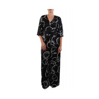Karl Lagerfeld Circle Print Jumpsuit - Dames - Jumpsuits - Zwart - S - Jumpsuits & Playsuits