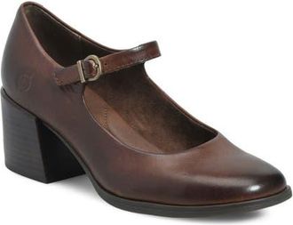 B&oslash;rn Laine Mary Jane Pump in Brown Leather at Nordstrom, Size 6.5