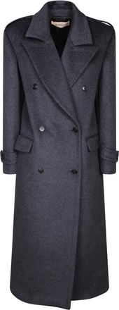 Blanca Vita Colle 0434 Double-Breasted Jas - Dames - Mantel - Zwart - L - Wol - Jassen