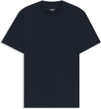BOSS x ASTON MARTIN mercerized-cotton T-shirt with wing detail