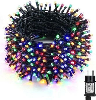 OEM Guirnalda De Luces Exteriores De 100 M, 1000 Led Multicolor, Enchufe Incluido, Ideal Para Navidad, Bodas Y Decoraci&oacute;n De Jardines - Ulisem