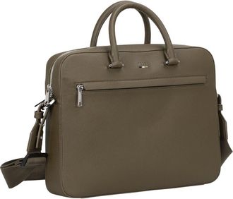 BOSS Ray Faux Leather Document Case in Open Green at Nordstrom