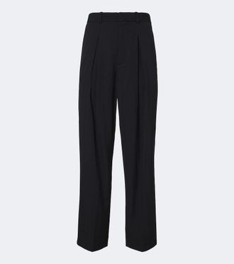 Jacquemus Losange pleated virgin wool wide-leg pants