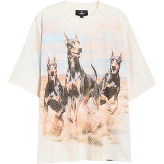 Represent Western Doberman Graphic T-Shirt in Flat White at Nordstrom, Size Xx-Large