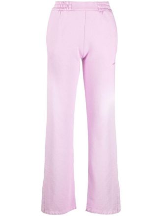 Off-white Diag-stripe cotton track pants - women - Cotton/Cotton - S - Purple