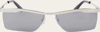 Off-white Mens Rimini Metal Rectangle Sunglasses