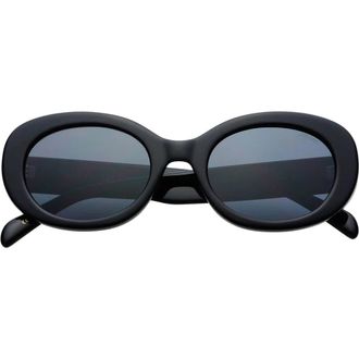 Freyrs Eyewear Aria Oval Sunglasses in Black at Nordstrom