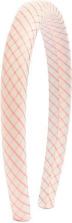 L. Erickson Inglewood Plaid Headband in Pink at Nordstrom