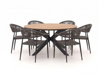 Manifesto Furniture Manifesto Belpasso/Fidenza &oslash;149cm dining tuinset 7-delig stapelbaar