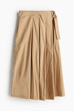 H&M Plissierter Wickeljupe - Beige