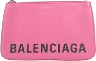 Balenciaga Pre-owned Clutches, female, Pink, Size: ONE SIZE Pre-owned Leather balenciaga-bags