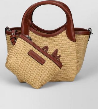 Emporio Armani small woven tote bag