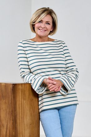Mart Visser Caroline Tensen Chester Streep Top Ecru / Groen