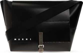 Marni Tassen, Heren, Zwart, ONE Size, Leer, Logo Bag