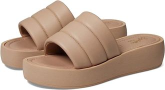 Seychelles Womens Seychelles Velour Sandals Vacchetta Leather Slip On Platform HTAT196